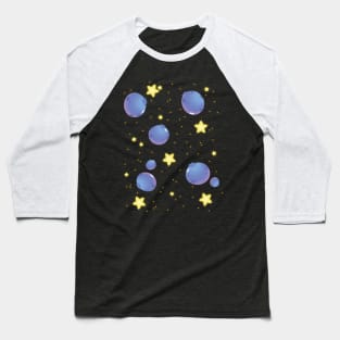 Star Fruit & Blueberry Asteroids Baseball T-Shirt